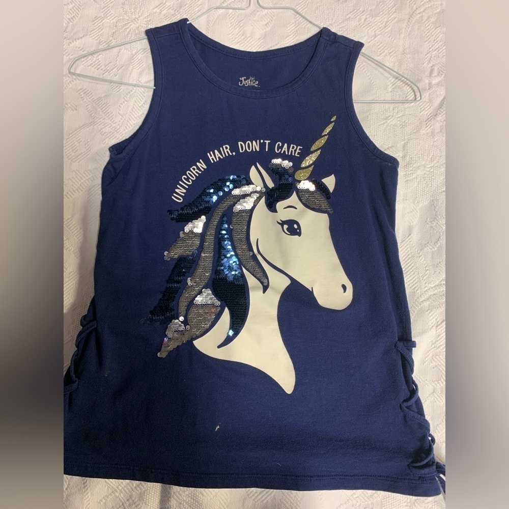 Unicorn girls flip sequin shirt